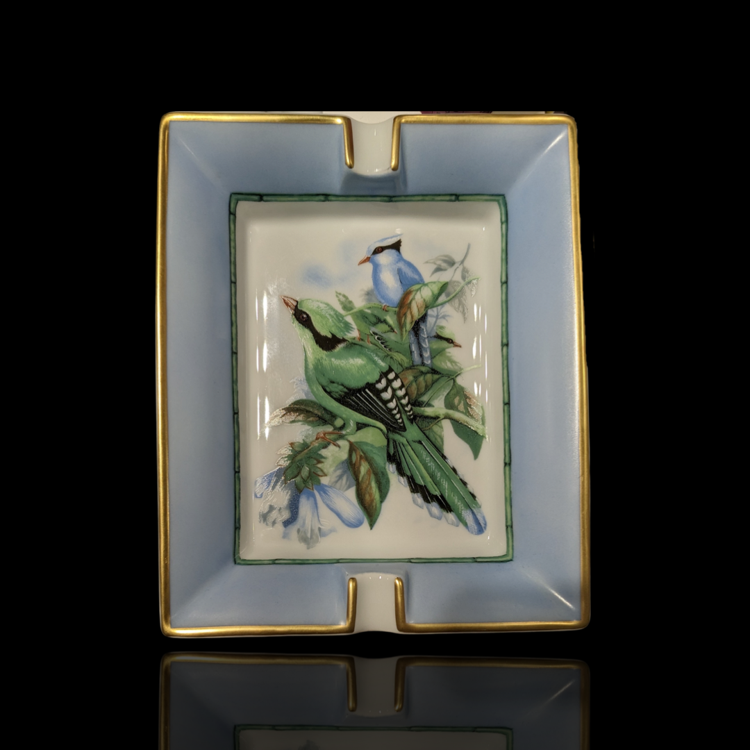 Photograph of product: Celeste Birds Porcelain Ashtray by Hermes