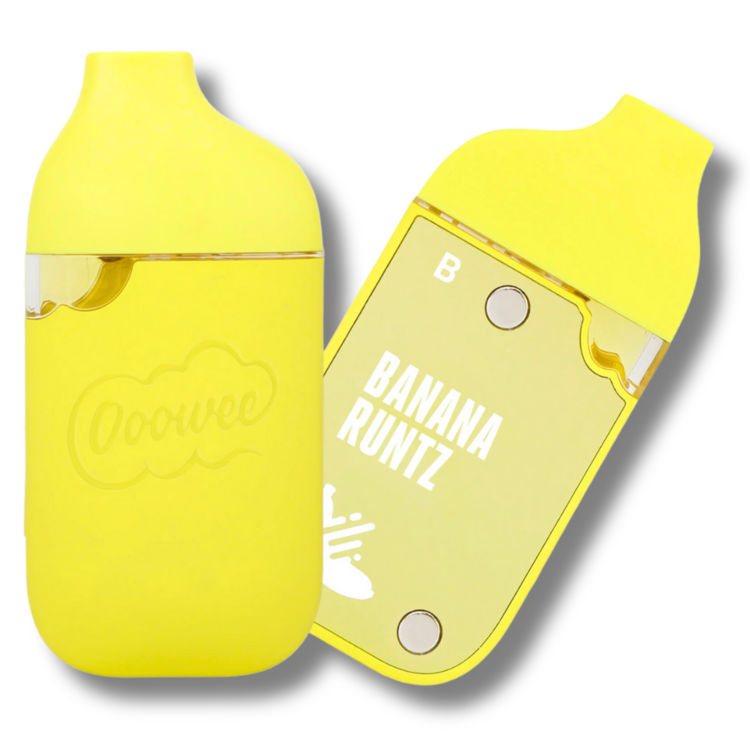 Photograph of product: B SIDE - Banana Runtz Flavored Distillate Disposable Vape (Ooowee Mini)