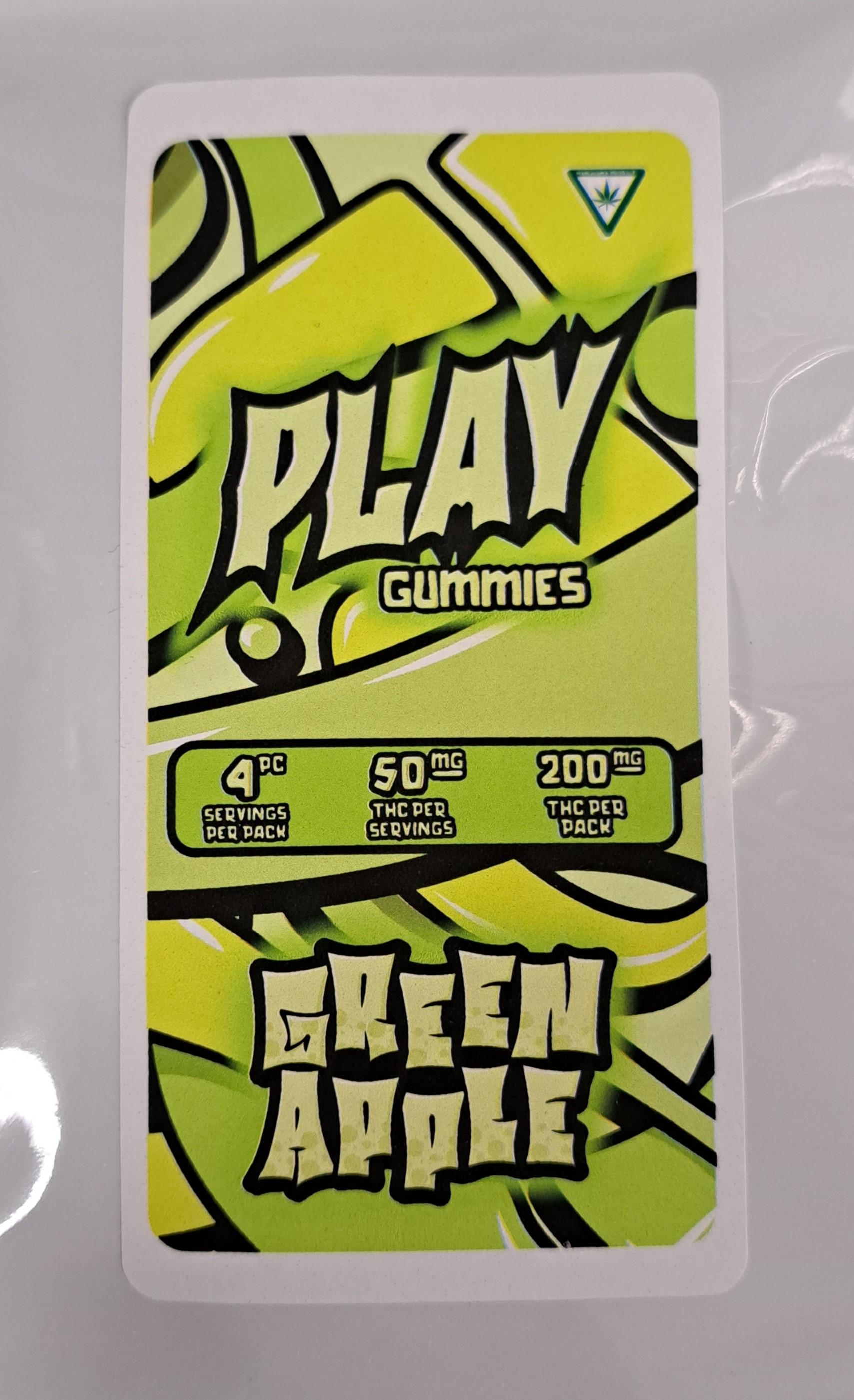 Photograph of Product: AU PLAY: Green Apple 200mg Gummie (4x50mg)