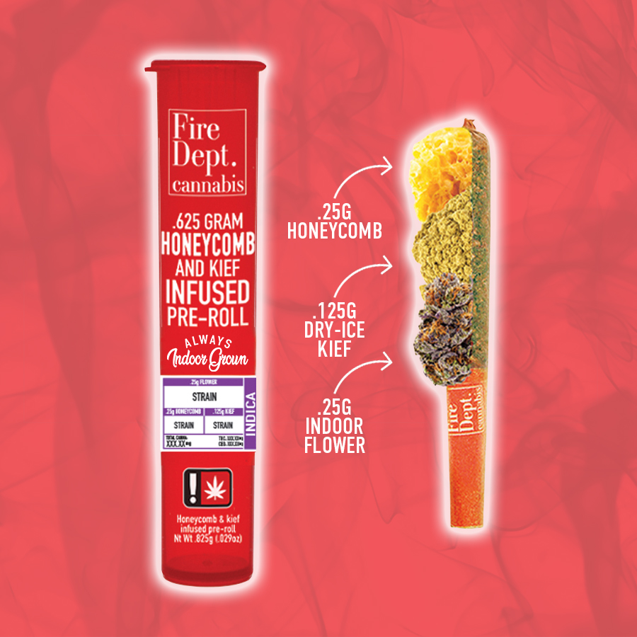 Photograph of Product: 0.625g Blueberry Banana Muffin - Infused Preroll - Fire Dept.