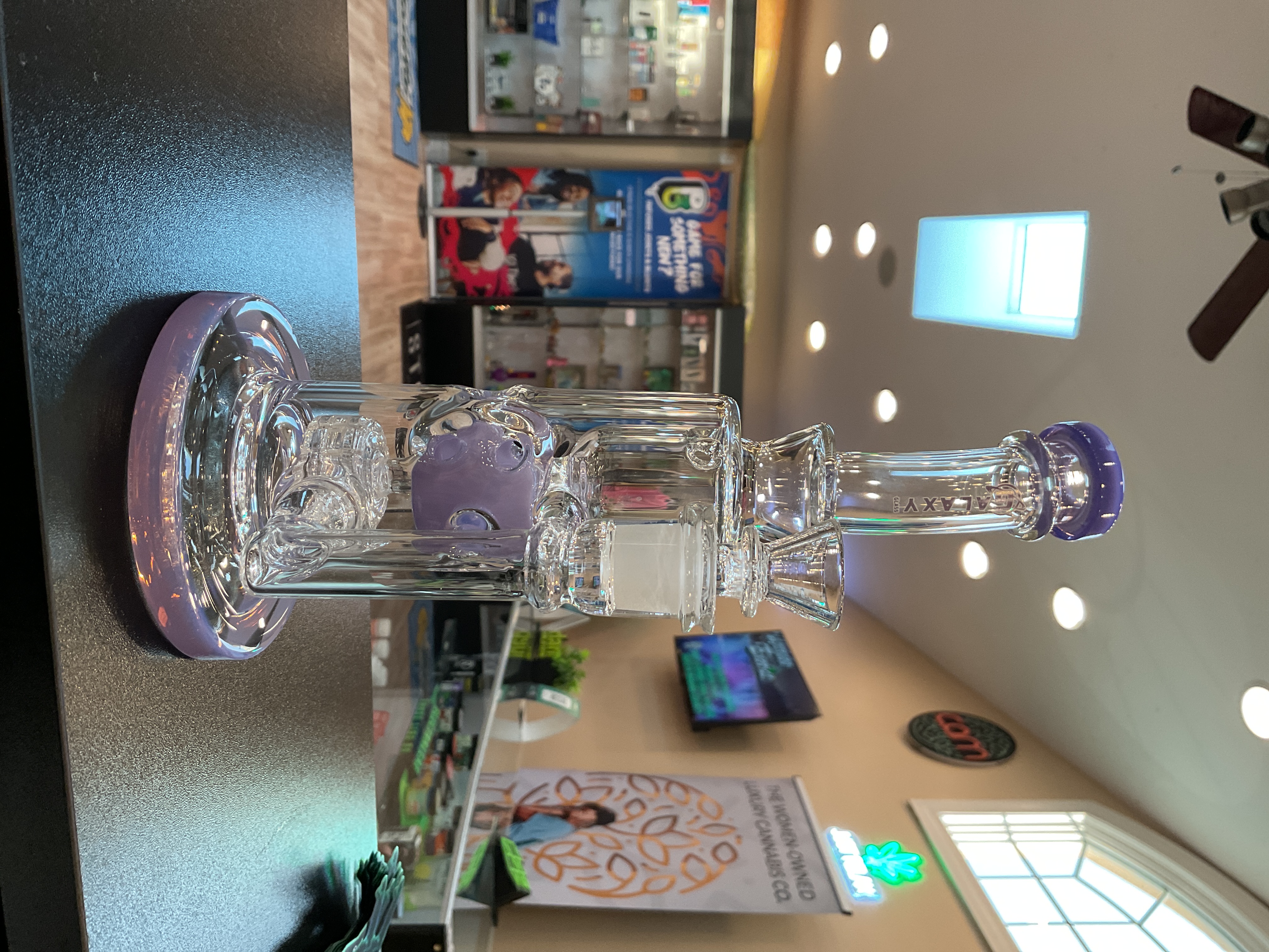 Photograph of product: Galaxy Glass 10 Purple  Barrel Water Bong