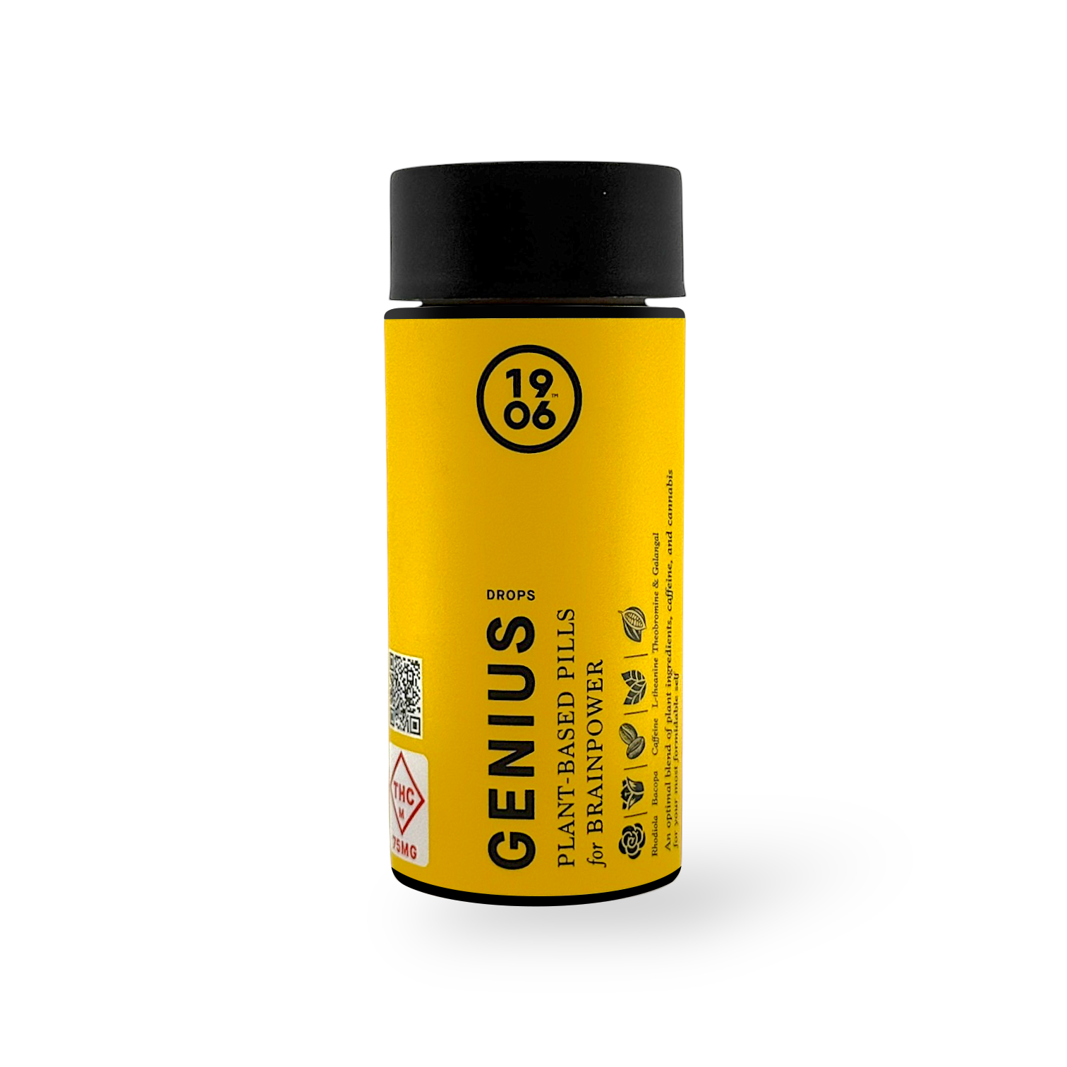 Photograph of product: 1906 75MG 1:1 GENIUS DROPS TH-oui:CBD