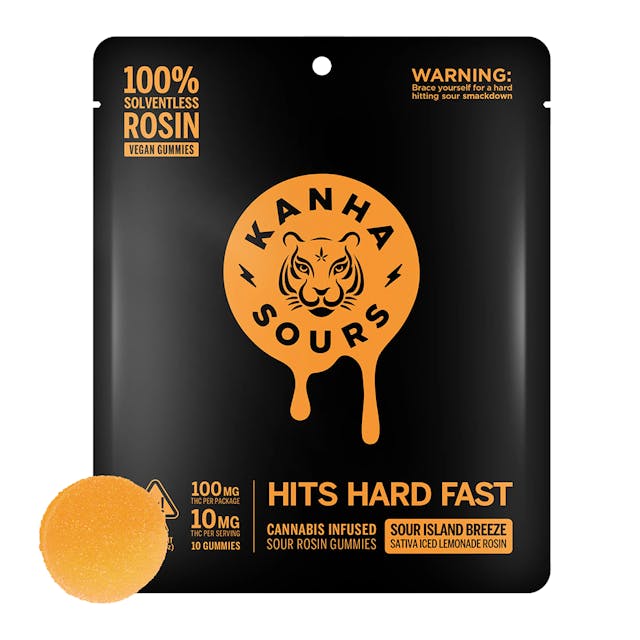 Photograph of product: P- Sour Island Breeze | 100mg Rosin Gummies - 