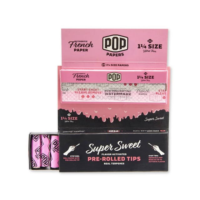 Photograph of product: POP Papers + Tips | 1 1/4 Size | 8pk - 