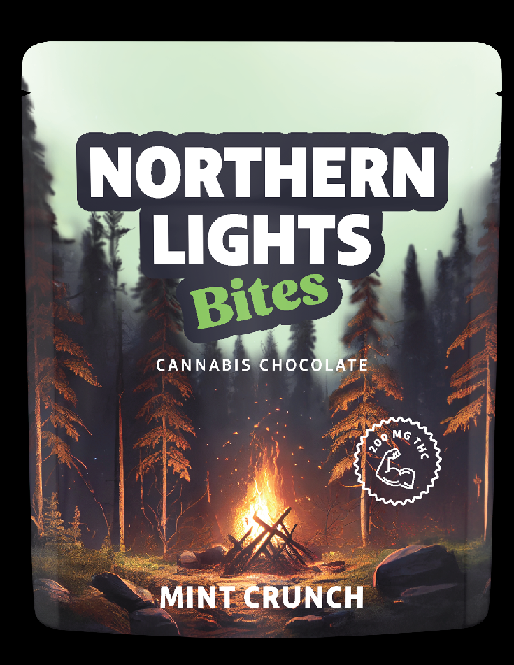 Photograph of product: Northern Lights FX - Chocolate - Mint Crunch (4 pieces x 50mg) - 200MG