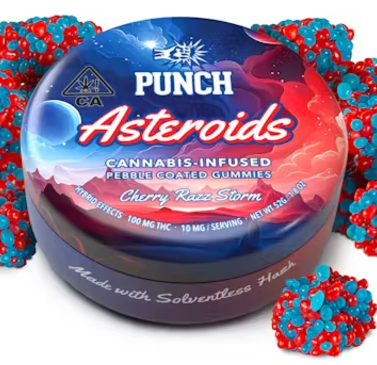 Photograph of product: [Punch] Solventless Gummies - 100mg - Cherry Razz Storm (H)