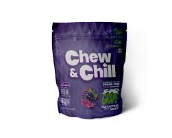 Photograph of product: Edible Gummies | Chew and Chill | Sour Grape - 10pk | 100MG