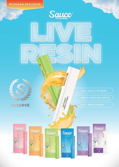 Photograph of product: Sauce | 1g | Disposable Live Resin | Platinum Rose