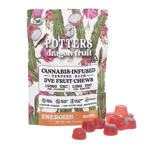 Photograph of product: DRAGON FRUIT 100MG VEGAN SUGAR FREE GUMMIES 10 PACK