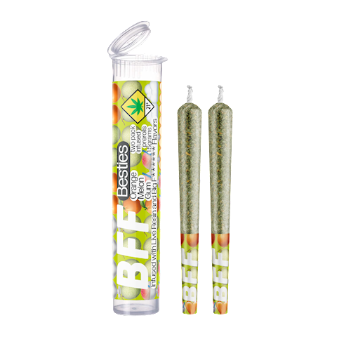 Photograph of product: Orange Melon Gum BFF Infused Pre-Roll 2pk | 1.5g (DOH)