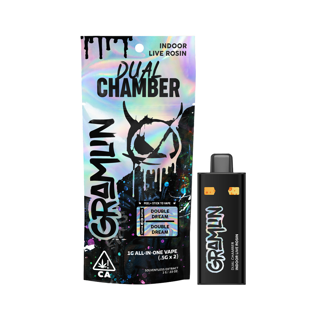 Photograph of product: GRAMLIN DUAL CHAMBER LIVE ROSIN ALL-IN-ONE VAPE -DOUBLE DREAM 1G