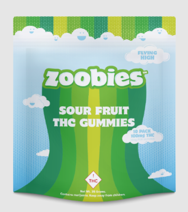 Photograph of product: Zoobies | Gummies | Sour Fruit | 100mg