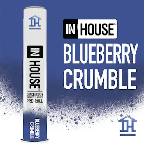 Photograph of product: Blueberry Crumble - Infused Pre Roll - In House