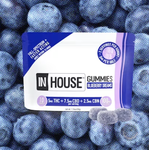 Photograph of product: Blueberry Dreams 3:2:1 (CBD:TH-oui:CBN) Gummies | 10pk 20 Servings
