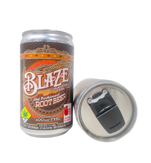 Photograph of product: Blaze Soda - Root Beer [100mg] 6oz Edible Drink