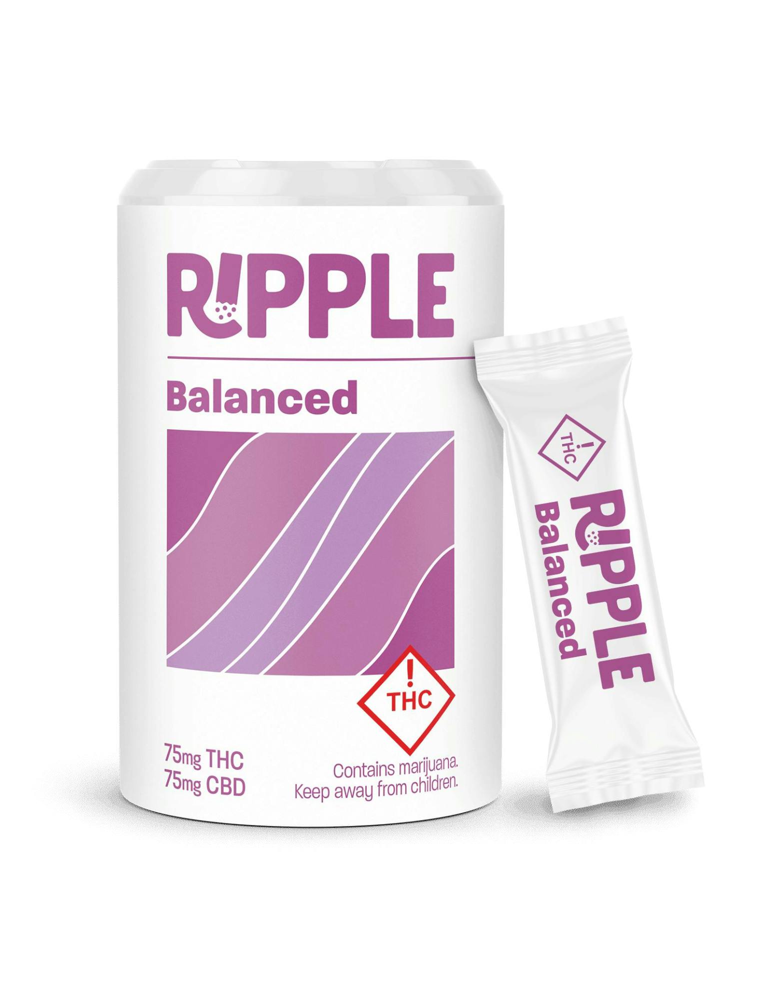 Photograph of product: Ripple | Balanced-1:1 TH-oui/CBD | 100MG