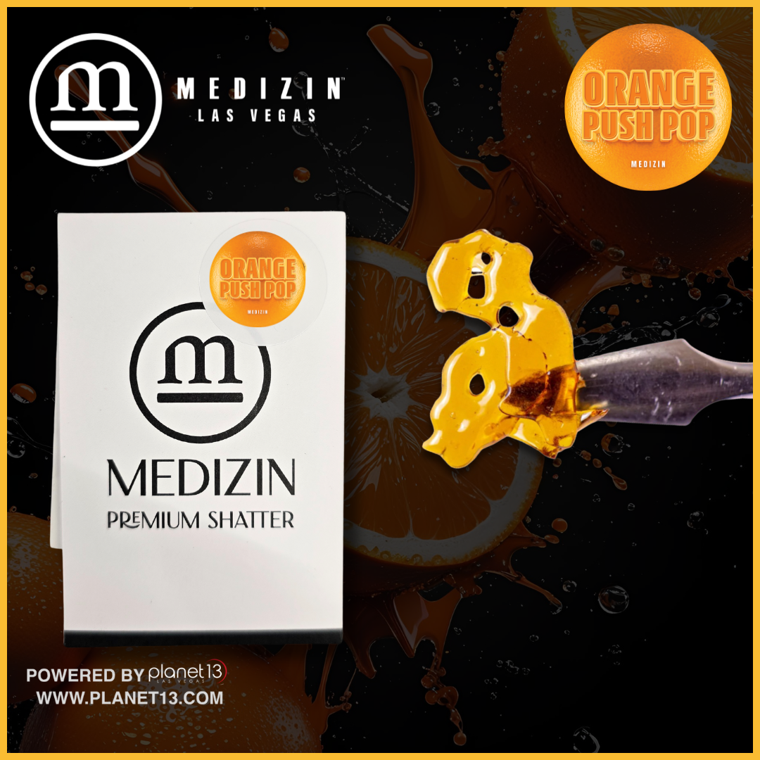 Photograph of product: Orange Push Pop .5g Shatter