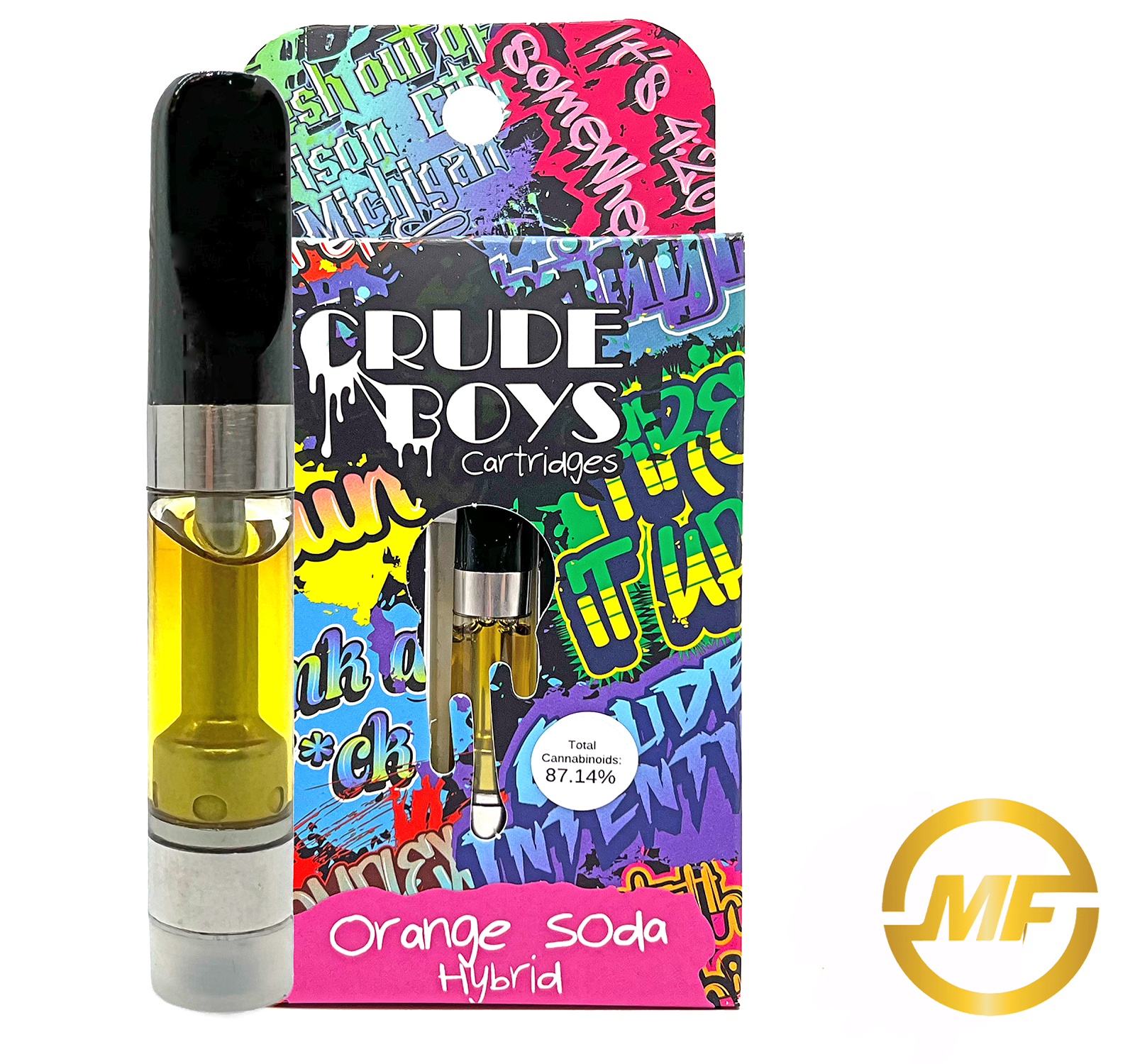 Photograph of product: Crude Boys | Orange Soda | 1g | 510 Cartridge