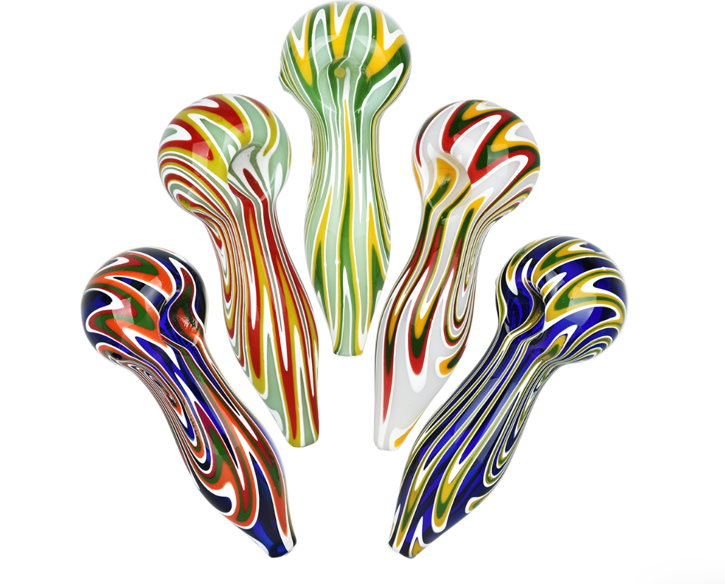Photograph of product: Eternal Flame Glass Spoon Pipe | 5" | Assorted Colors |