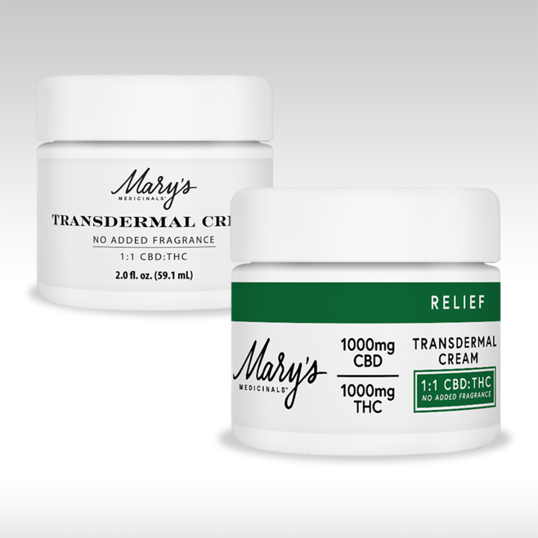 Photograph of product: Mary's Medicinals - Relief 1:1 (CBD:TH-oui) Transdermal Cream 2000mg