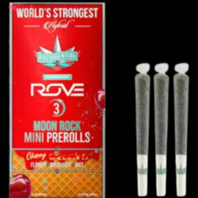 Photograph of product: Cherry Gelato 3pk Mini Moonrock Prerolls - 