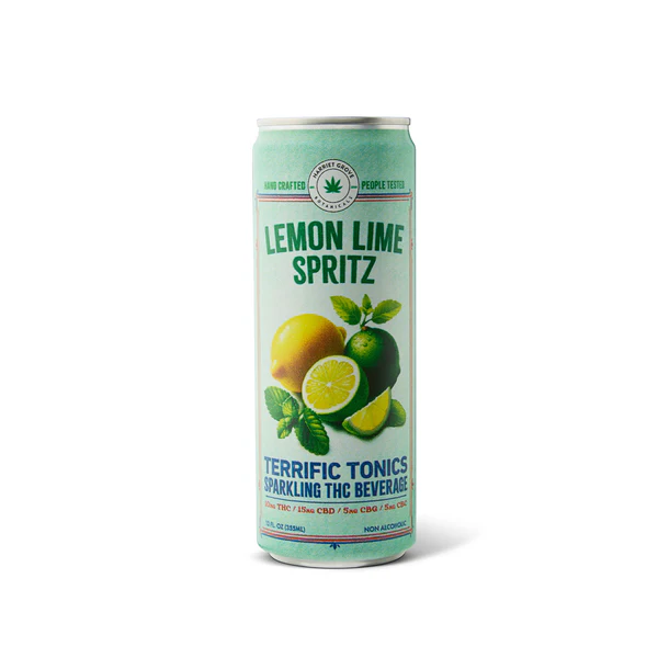 Photograph of product: Lemon Lime Spritz | 10mg | 15mg CBD | 5mg CBG | 5mg CBC | 4pk
