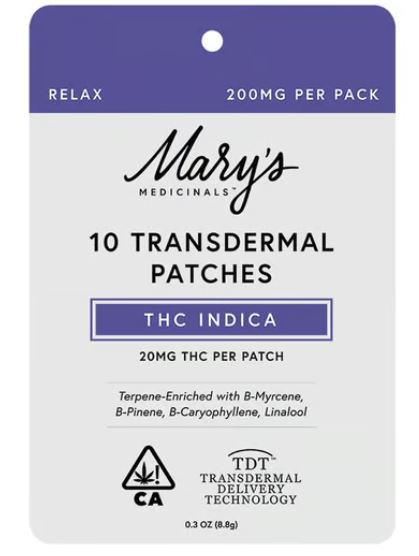Photograph of product: 10PK - RELAX [I] - PATCH (200MG)