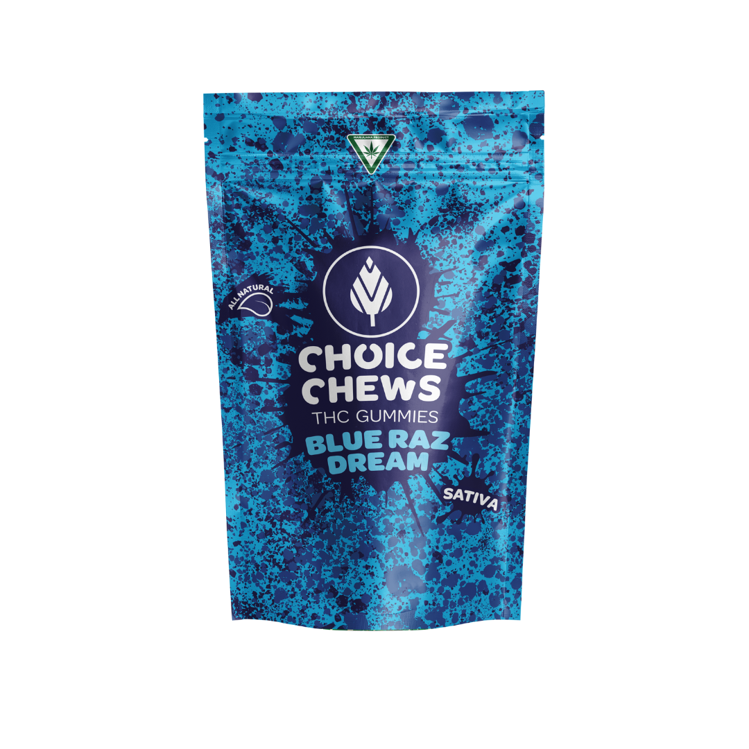 Photograph of product: Choice | Chews Blue Raz Dream Gummies | 10x20mg | 200mg