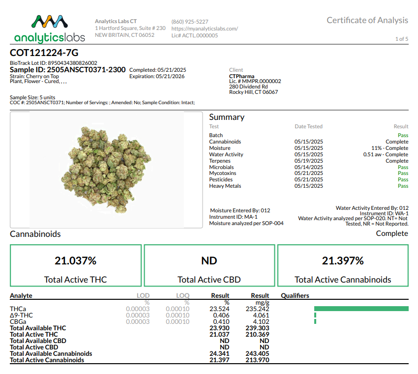 Photograph of product: GMO Purps - CTP 7g Flower (I) 25910