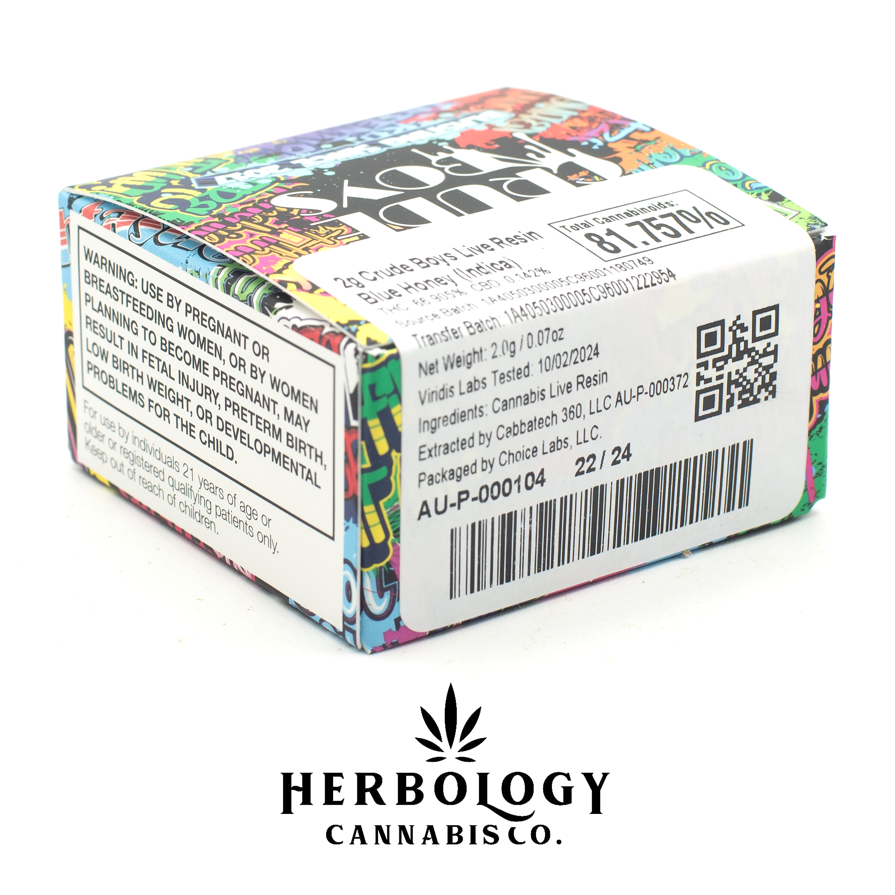 Photograph of product: Crude Boys | Live Resin | Blockberry