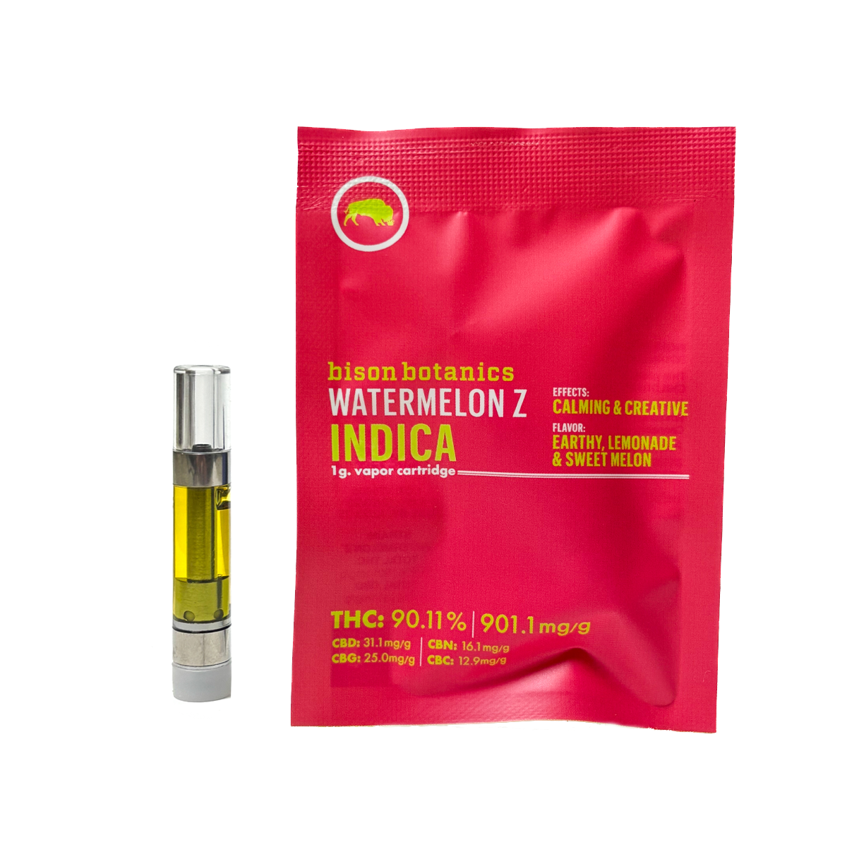 Photograph of Product: Bison Botanics | Vape Cartridge | Watermelon Z