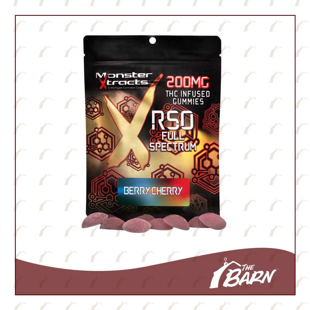 Photograph of product: Monster 200mg Gummy - [RSO] Berry Cherry - REC