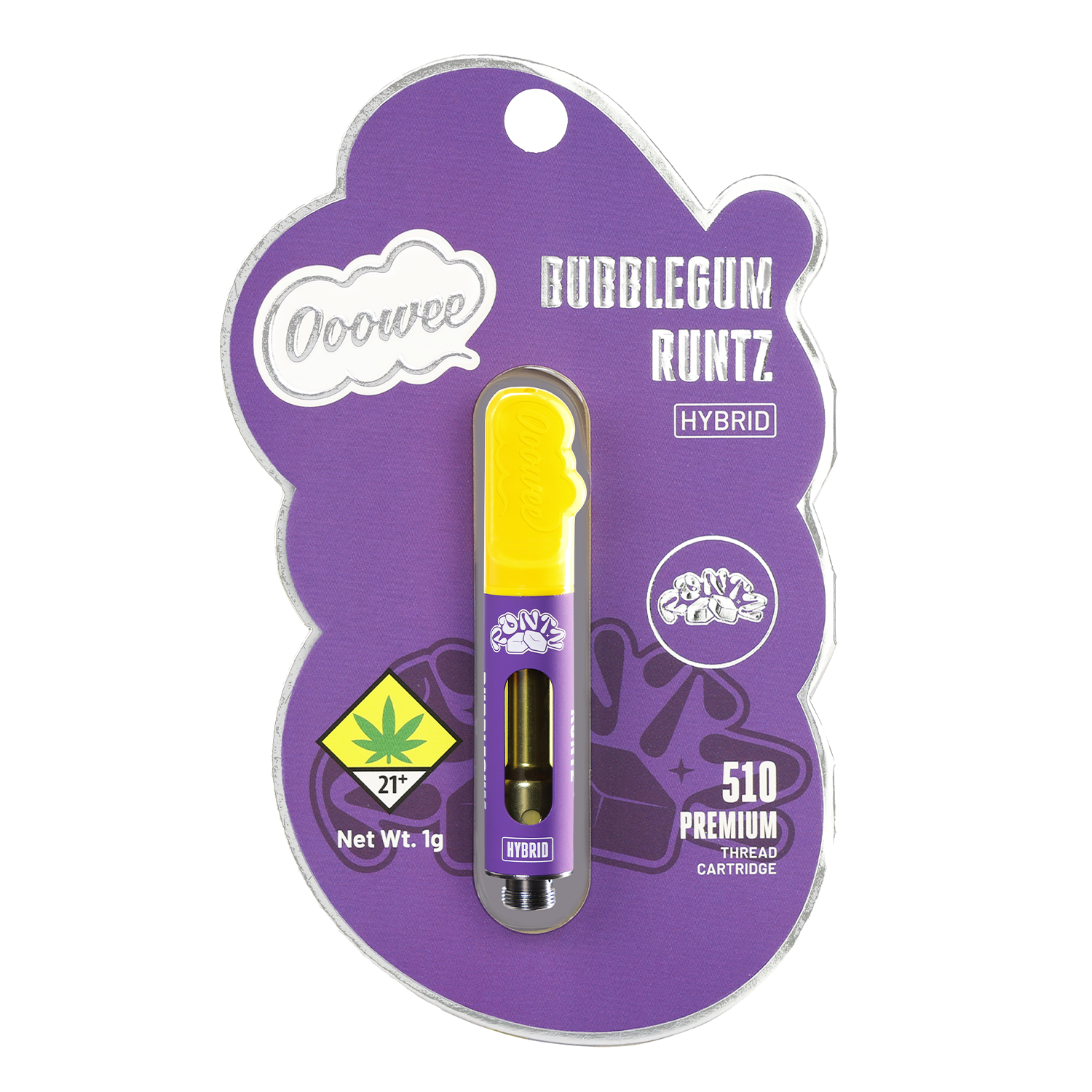 Photograph of product: Ooowee: Bubblegum Runtz (H) - Cured Cartridge