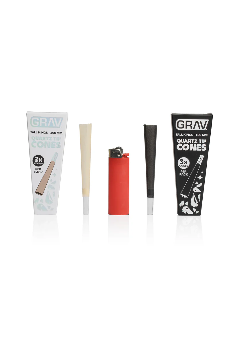 Photograph of product: Short Kings | Natural | Quartz Tip Cones - 3ct