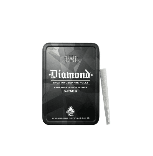 Photograph of product: Heavy Hitters Diamond Infused Pre-roll 5pk Apple Tartz 2.5g - 