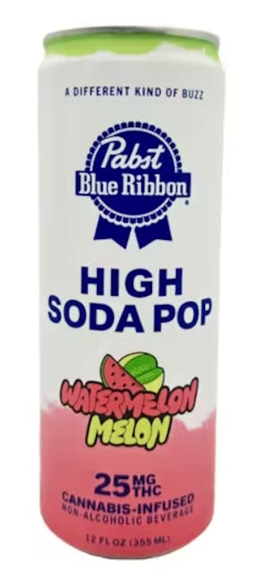 Photograph of product: Watermelon Melon 25mg Infused Seltzer Single Can - Can