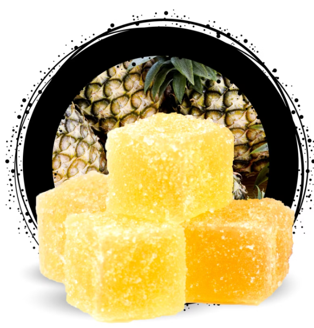 Photograph of product: Ozone|  Gummies | Infused soft chews | Pineapple | 100mg