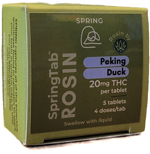 Photograph of Product: Springtab Rosin Peking Duck | 100mg THC | Spring