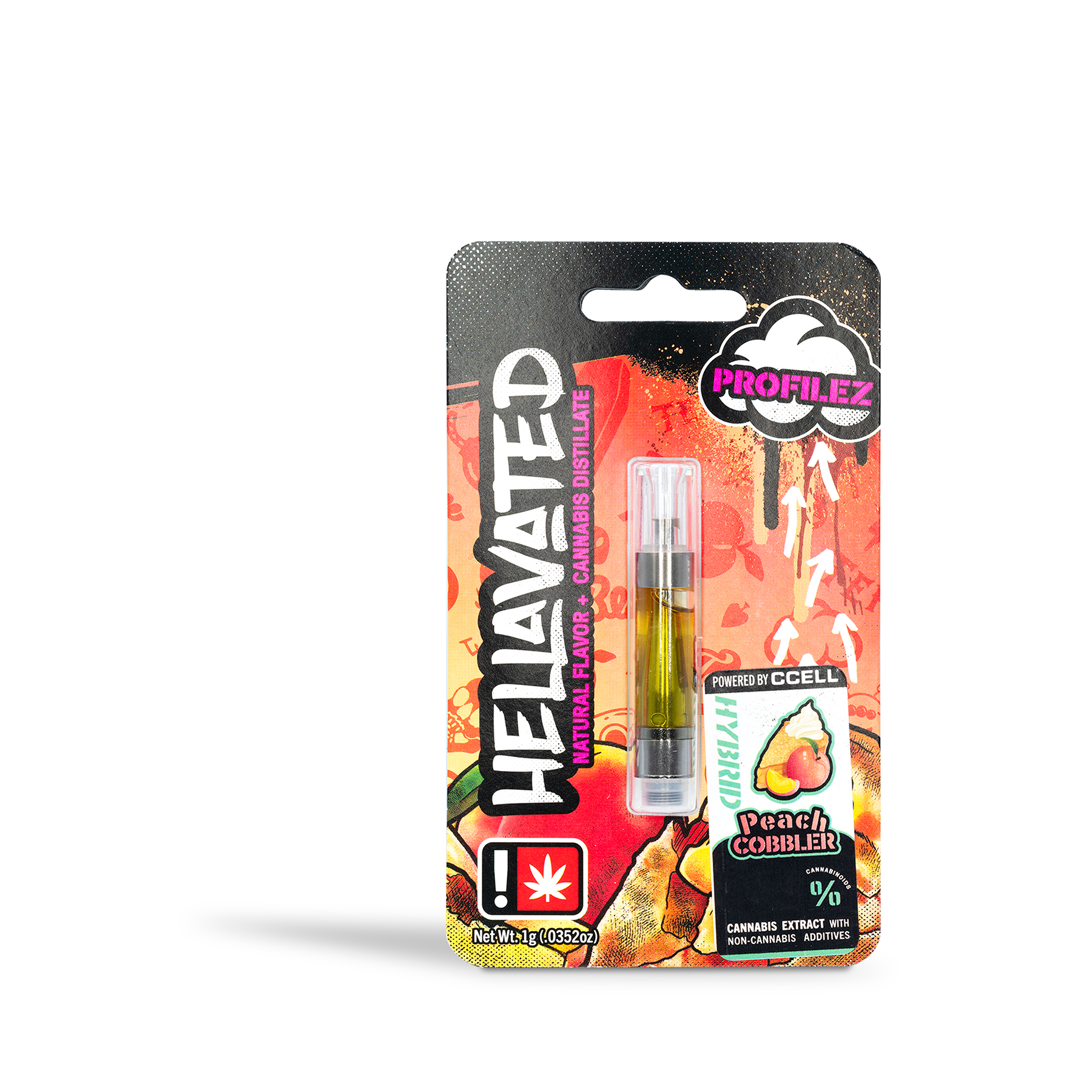 Photograph of product: Hellavated - Peach Cobbler Flavored Distillate Cart