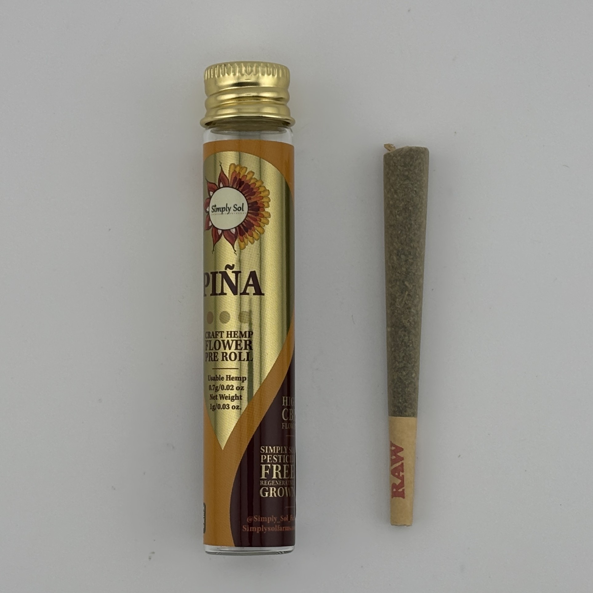 Photograph of product: Simply Sol | CBD Preroll | Pina
