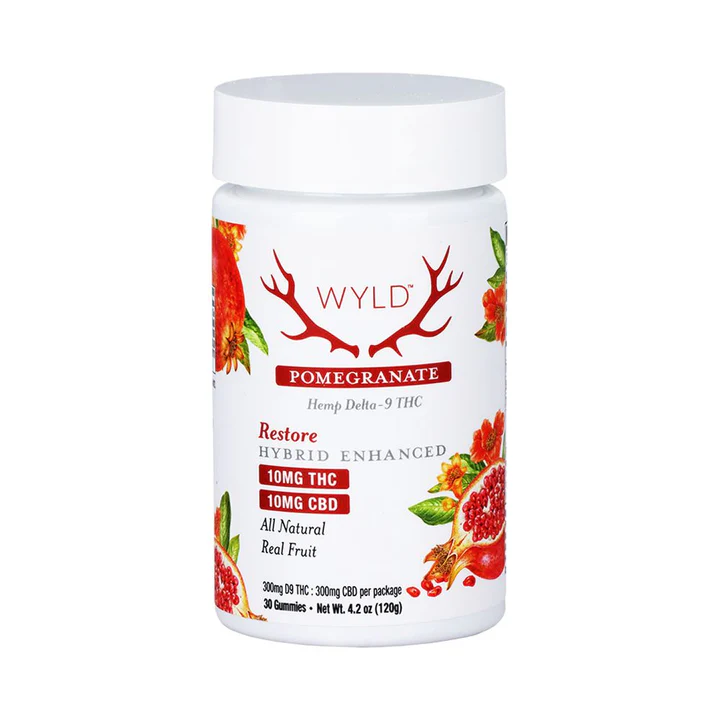 Photograph of product: Wyld - 300mg 1:1 Pomegranate Gummies