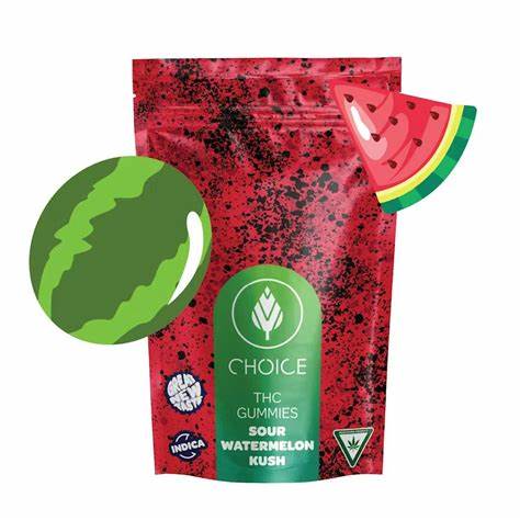 Photograph of product: Choice | 100mg Oui'd | Super Sour Watermelon