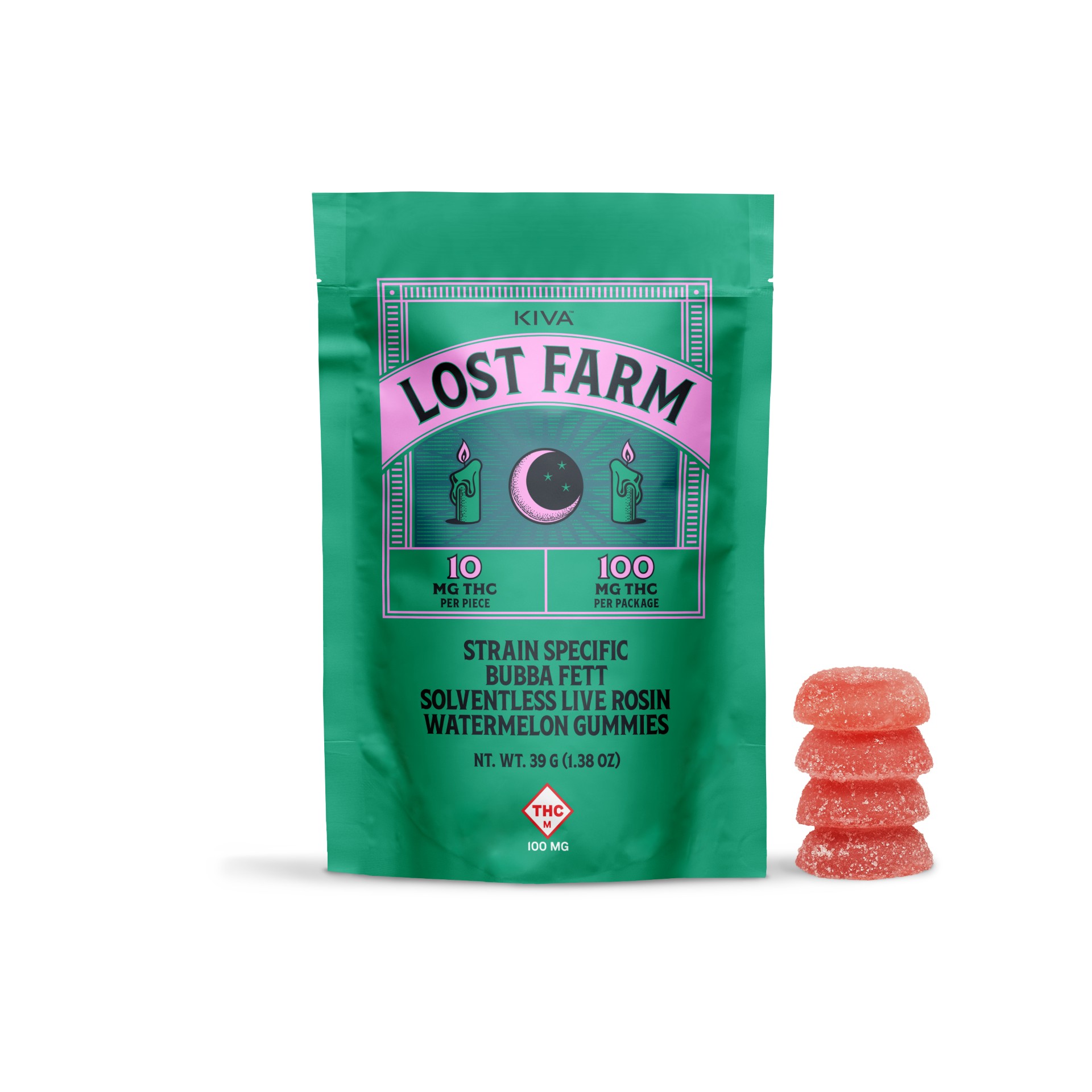 Photograph of product: Watermelon - Live Rosin Bubba Fett Gummies - 100mg