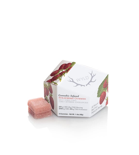 Photograph of product: Strawberry 20CBD:1TH-oui Gummies - 
