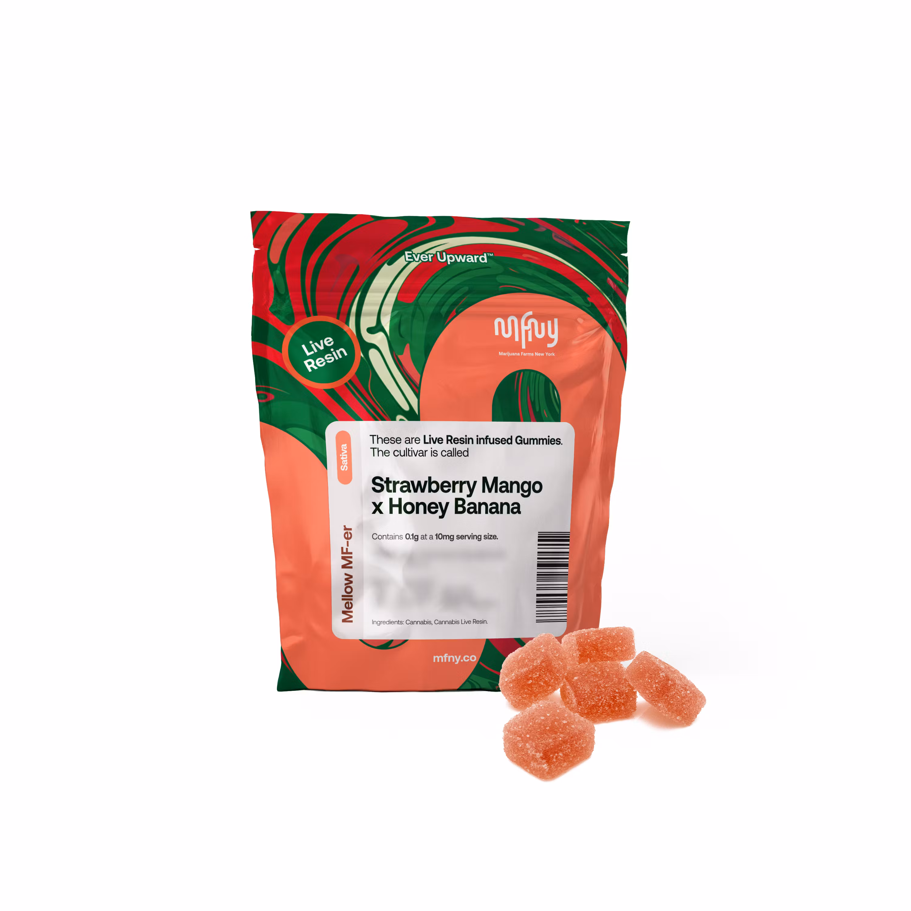 Photograph of product: MFNY | Mango x Honey Banana | Live Resin Gummies | 10 pk