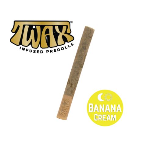 Photograph of product: The Clear TWAX Banana Cream Infused Pre-Roll