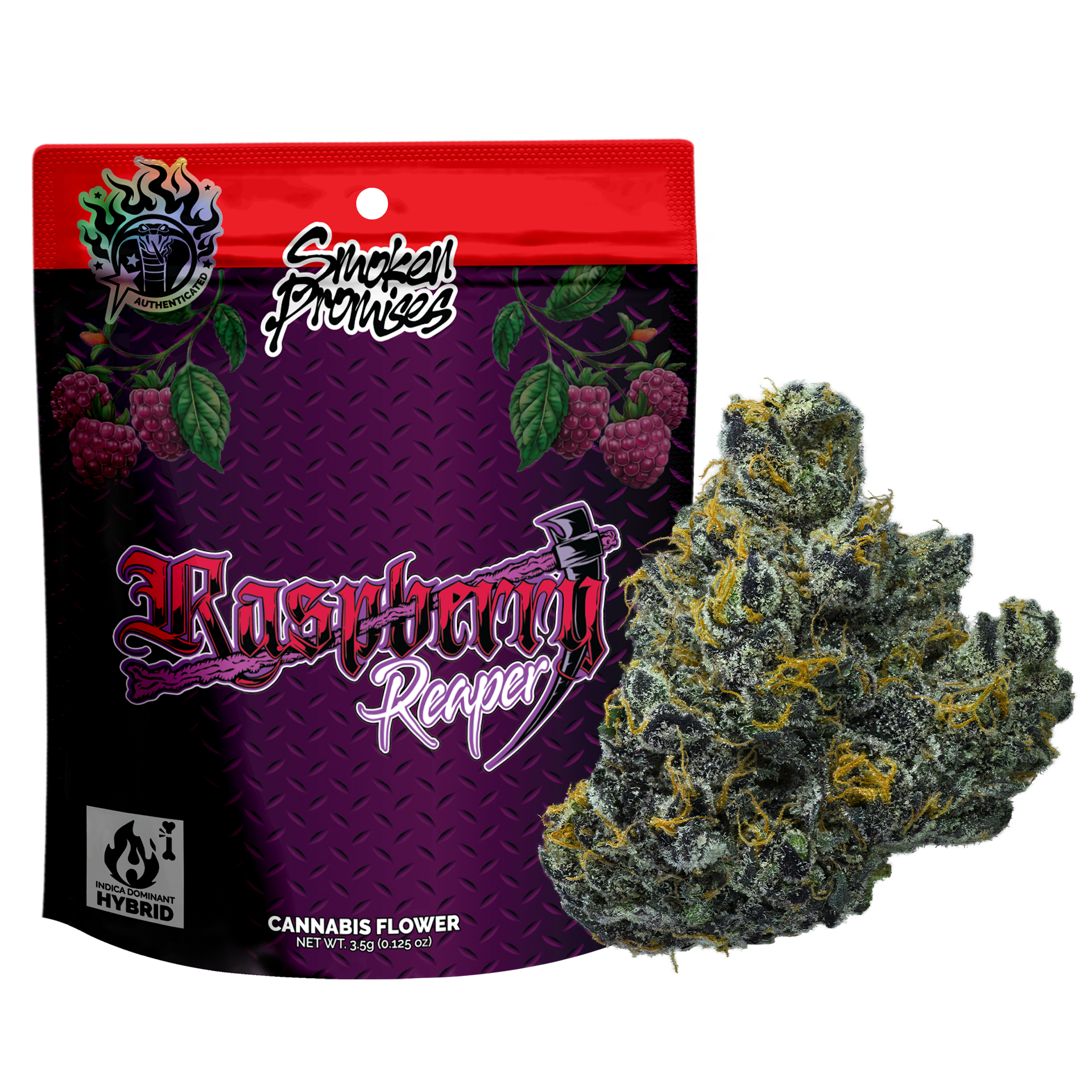 Photograph of product: Smoken Promises - Flower - Raspberry Reaper (IH) - 3.5g