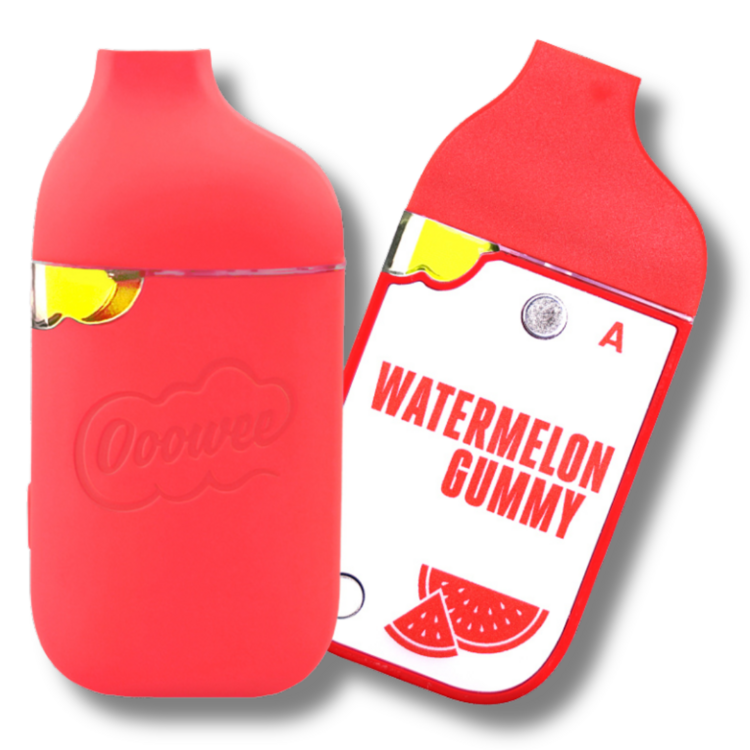 Photograph of product: A SIDE - Watermelon Gummy Flavored Distillate Disposable Vape (Ooowee)