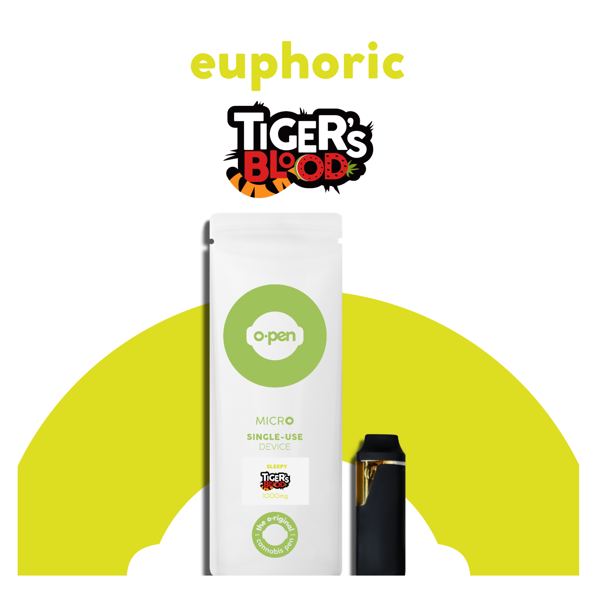 Photograph of product: O.pen 1000mg Disposable (H) Tigers Blood