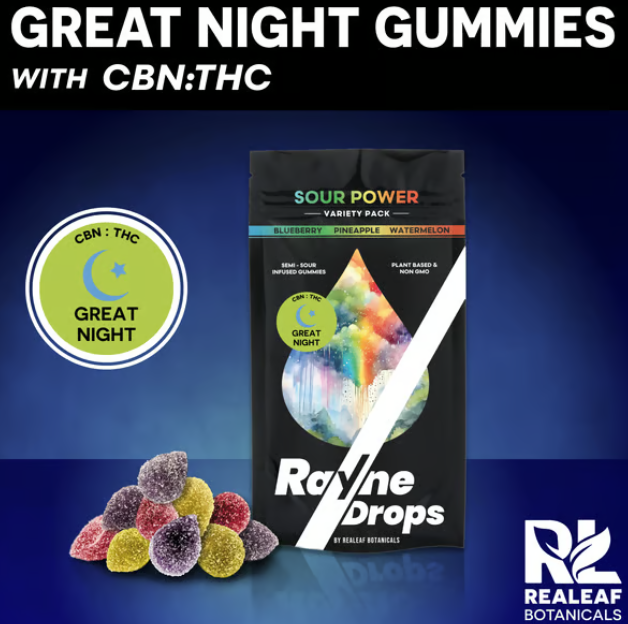 Photograph of product: Great Night Gummies 10:1 CBN 250mg:TH-oui 25mg